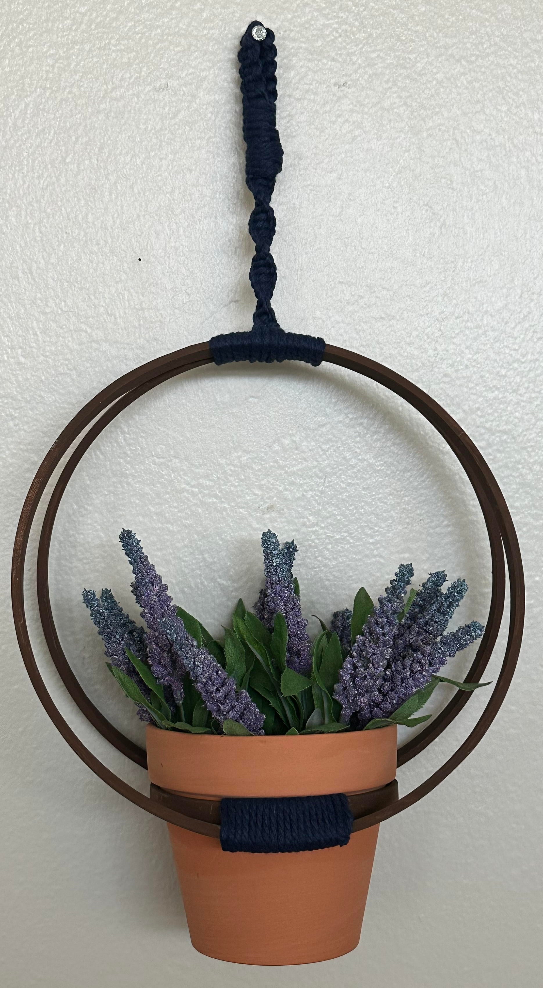 hoop plant hanger Double Hoop Plant Hanger – Handmade Crafts for Your Home