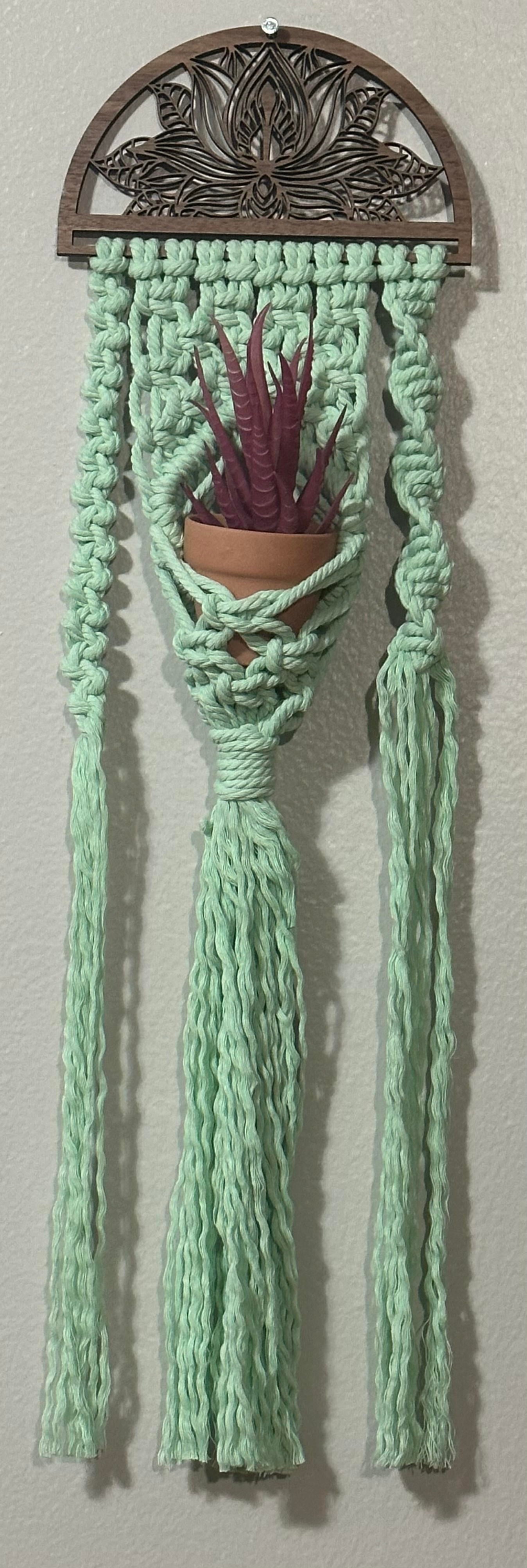 Mint Green Macramé Plant Hanger