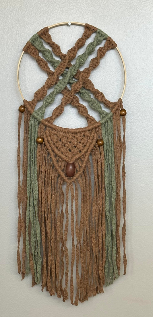 Sage Green & Brown Wall Hanging