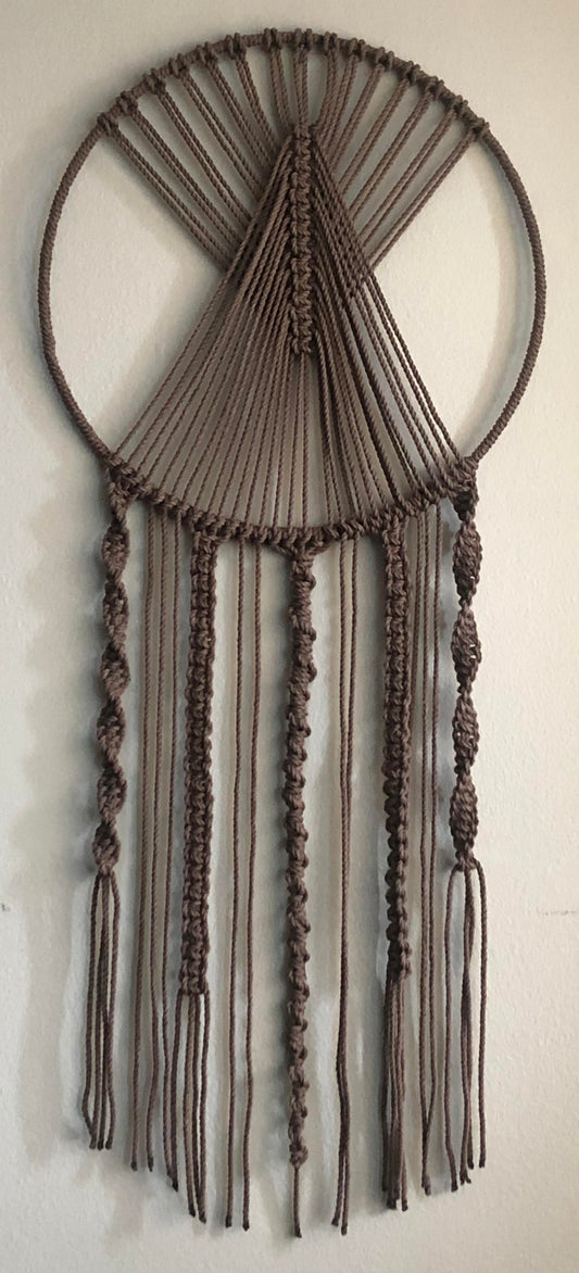 Brown Hoop Macramé